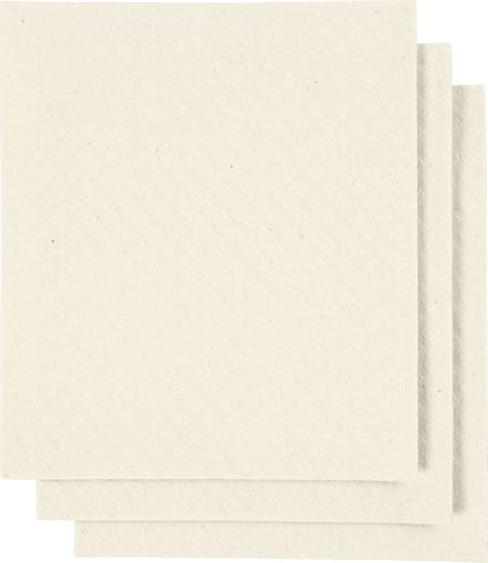 Sponsdoek, afm 17x19,5 cm, off-white, 3 stuk/ 1 doos