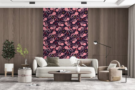 Behang - Fotobehang Octopus - Baby - Design - Breedte 170 cm x hoogte 260 cm