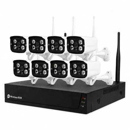 DrPhone SecureVision Beveiligingscamera Set – 8 Draadloze 5MP Indoor Camera’s – NVR met 2TB HDD – Tuya