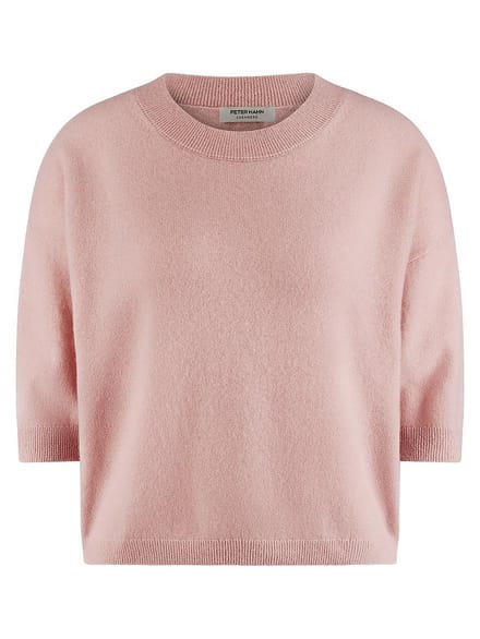 Trui ronde hals 100% kasjmier Van Peter Hahn roze