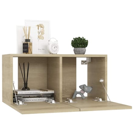 vidaXL - Tv-hangmeubel - 60x30x30 - cm - sonoma - eikenkleurig