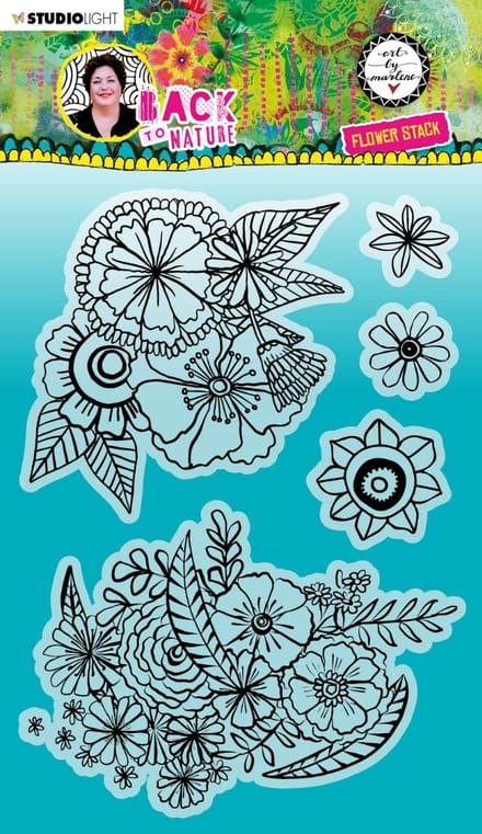 Studio Light Back to Nature Clear Stempel Flower Stack