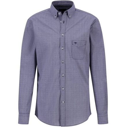 Fynch-Hatton Overhemd Mini Dot Pattern Button Down Navy / male