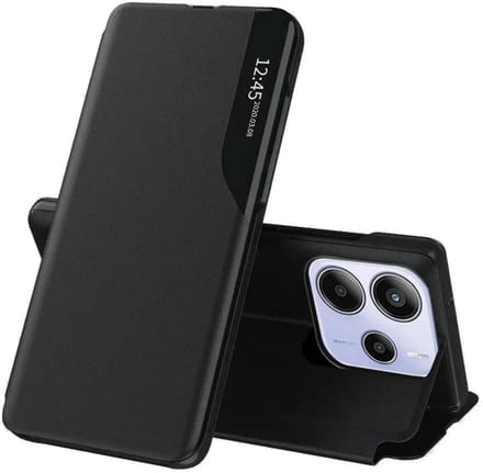 Hoesje geschikt voor Xiaomi Redmi Note 14 5G - Techsuit eFold Book Case - Zwart