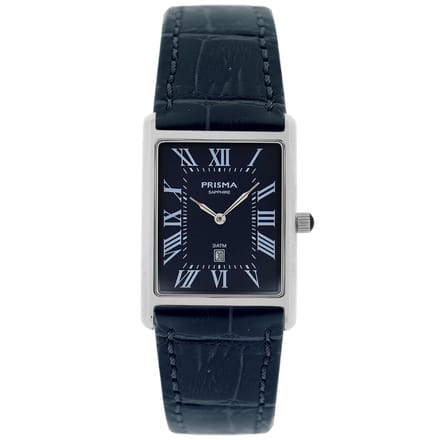 Prisma - heren horloge - P.2373 Baron Silver leder blauw