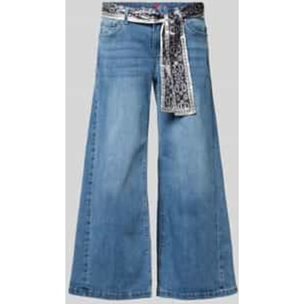 wide fit jeans met viscose model 'Palazzo'