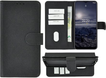 MoDo hoesje Geschikt voor Nokia G11/ G21 - Kunstleer Book Case - Zwart