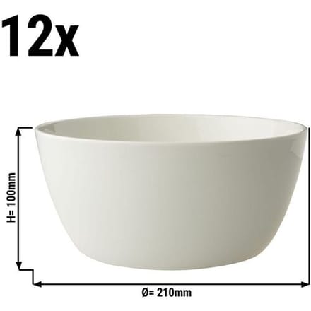 GGM Gastro (12 Stück) LUX - Bowl Maastricht - 200 cl - Ø 210mm - Elfenbein Wit
