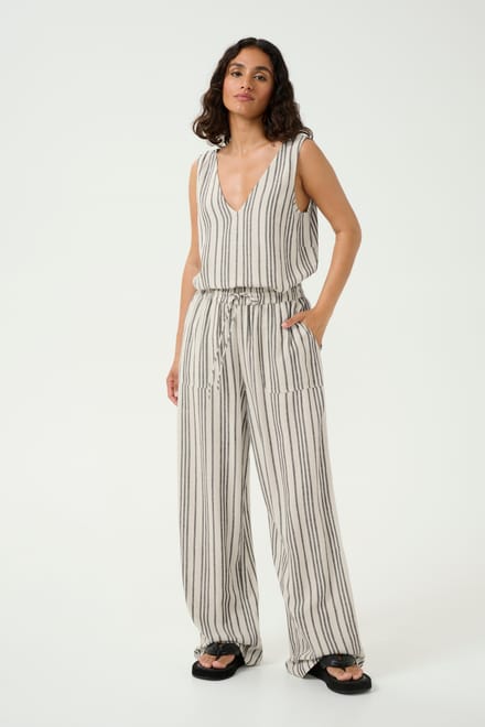 Kaffe KAmilia Long Wide Pants HW Dames Broek - Maat 36