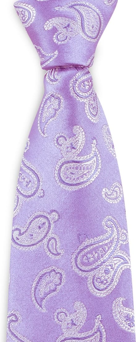 We Love Ties - Stropdassen - Stropdas Paisley Party - lila / wit