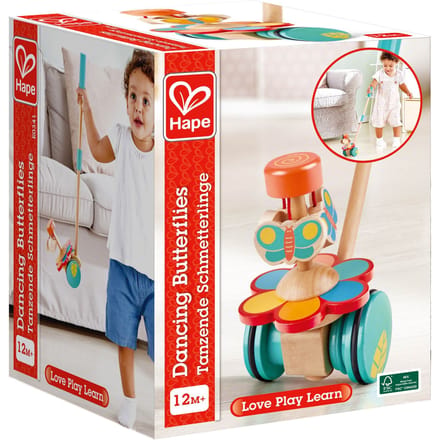 Hape Dansende Vlinders Loopwagen - Trekloper voor peuters vanaf 12 maanden
