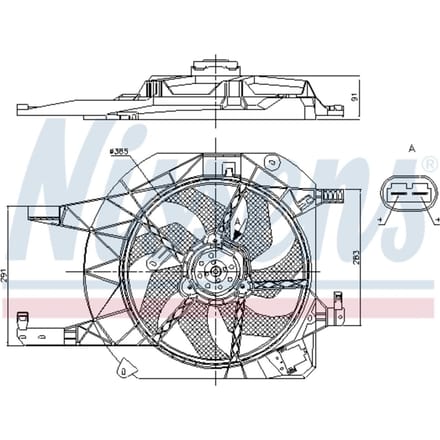 Koelventilatorwiel, motorkoeling NISSENS 85883