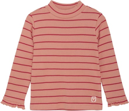 Noppies T-shirt Paulding - Stripe Pattern Pink - Maat 104