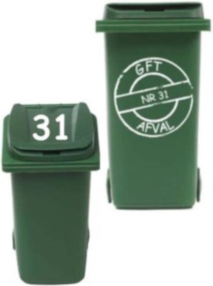 Sticker set cirkel gft kliko container + Deksel nummer | Rosami
