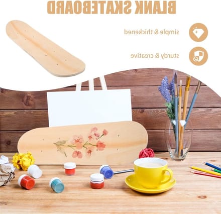Blank skateboard deck voor DIY graffiti - Dubbelzijdig oppervlak voor creatieve schilderprojecten en vormgeving