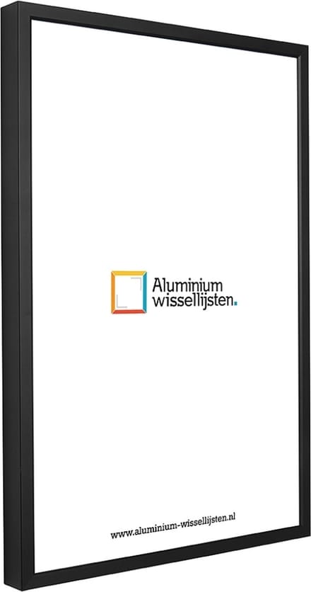 Aluminium Wissellijst 90 x 130 Zwart - Ontspiegeld Acrylite - Professional