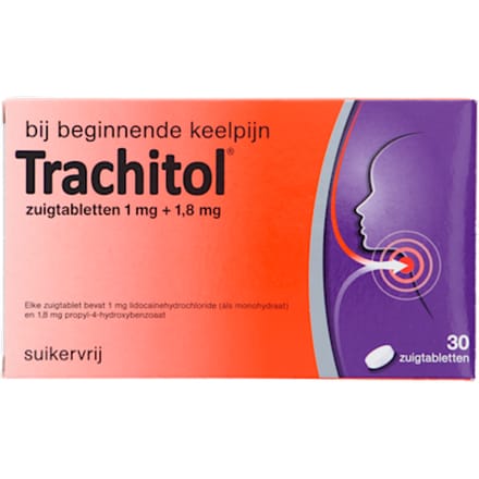 Trachitol Suikervrij - 1 x 30 zuigtabletten