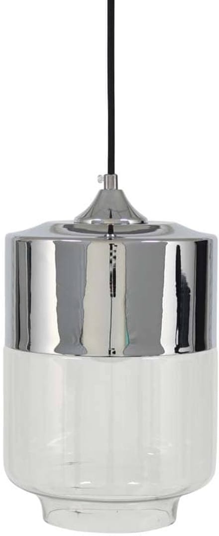 Safaary - Hanglamp Chroom Helder Glas Cosmo Ø 18 x 30cm