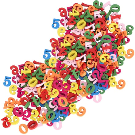 300 Stuks Houten Knoppen Kleur Cijfers Vorm Handgemaakt Decoratie DIY Stof Knop Accessoires