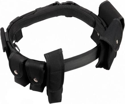 Fosco - politie koppel riem deluxe - zwart - riem - koppel