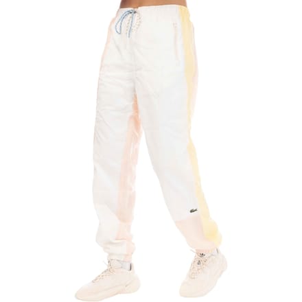 Lacoste Slanke joggingbroek met kleurblokken voor dames (Wit)
