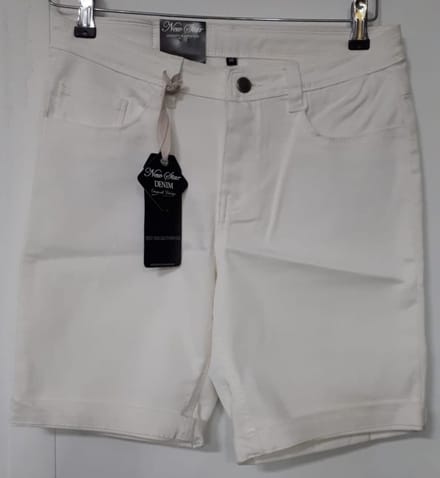 New Star dames short - dames korte broek - Austin - wit - denim stretch - maat 28