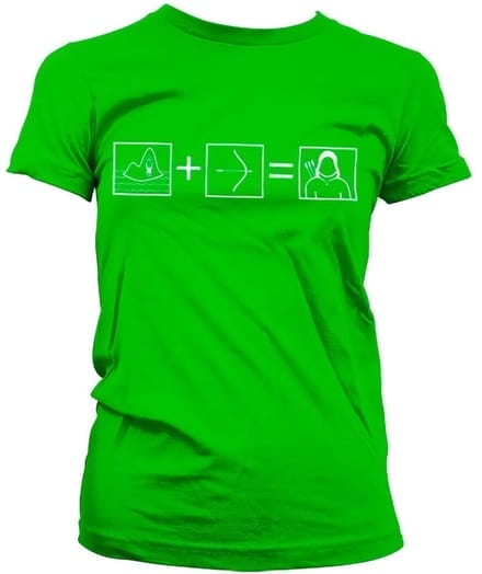 Arrow Riddle Girly T-shirt voor dames, groen