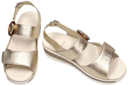 Solidus -Dames - goud - sandalen - maat 40.5
