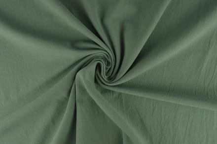 Gewassen katoen stof - Oud groen - 10 meter