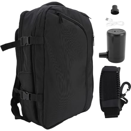 Sac à dos multifonctionnel avec pompe Extensible 36 à 55L Grande capacité Séparation sec humide Vide black