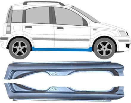 Volledige dorpel voor Fiat Panda 2003-2012 / Links + Rechts / Set