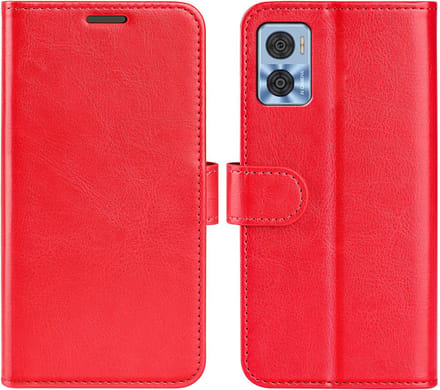 MobyDefend Hoesje - Geschikt voor Motorola Moto E22 / E22i - Wallet Book Case (Sluiting Achterkant) - Rood