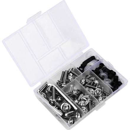 Kit de 158 clés universelles pour boulons de carénage et joints de moto, accessoires argentés