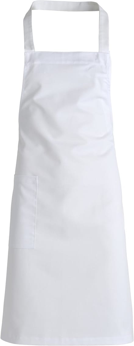 Kentaur Bib apron w. pocket 30430-152 - White - UNI