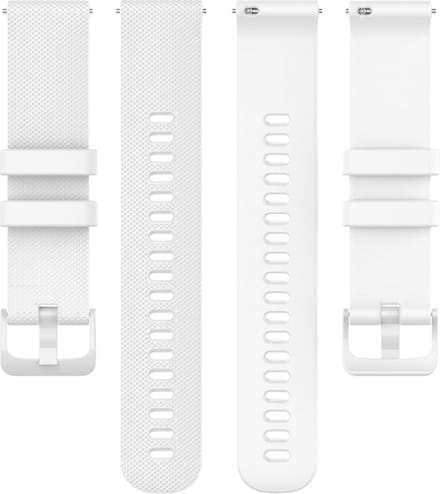 Siliconen bandje - geschikt voor Garmin Vivoactive 4 / Venu 2 / Venu 3 / Forerunner 255 / 265 - wit
