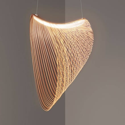Luceplan Illan LED-hanglamp van hout dimbaar Ø 100 cm