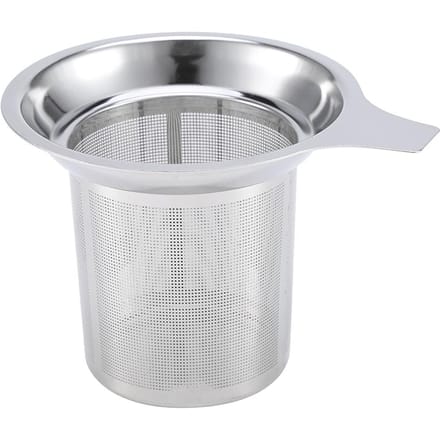 Infuseur à thé en maille d'acier inoxydable Passoire à tasse réutilisable Filtre à épices en feuilles en vrac white