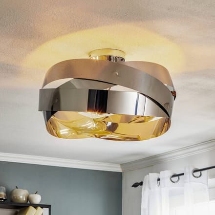 Domiluce Plafondlamp Tornado chroom-nikkel 50cm