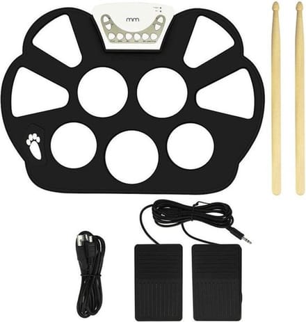 MikaMax Roll Up Drum Kit - Oprolbaar Drumstel met Speaker/Headphone Aansluiting, Pedalen, Drumsticks