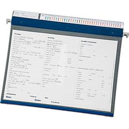 BOI hangmap PMH2R, DIN A4, ringmechaniek, B 347 x H 270 mm, blauw, 10 stuks