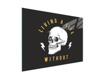 TMK ArtDeko - Snijplank Glas - 40x30 cm - Czaszka - Antislip