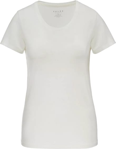 FALKE Daily ClimaWool Crew Neck sneldrogend wol lyocell top van onderlaag dames wit - maat S