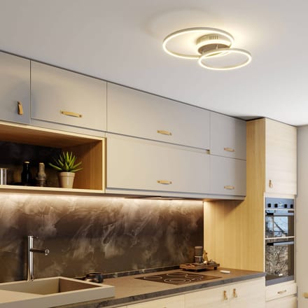 Lindby Smart LED plafondlamp Edica, 58 cm, Tuya, CCT