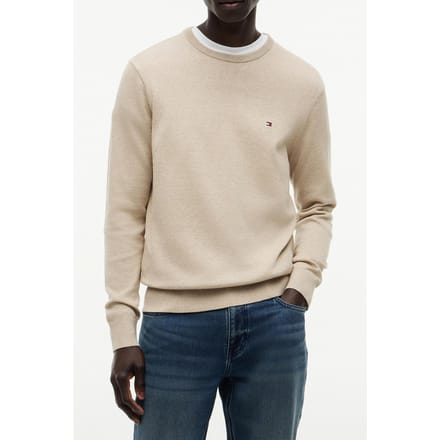 Tommy Hilfiger Essential Seasonal Cotton Batique Khaki Heather Taglia: S | Maglioni a maglia Outlet | Uomo | Marrone