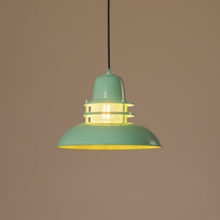 Bamyum Hanglamp Vuurtoren Pendellamp Mintgroen Lamp Ø34 cm Vintage Hanglamp, E27 Fitting