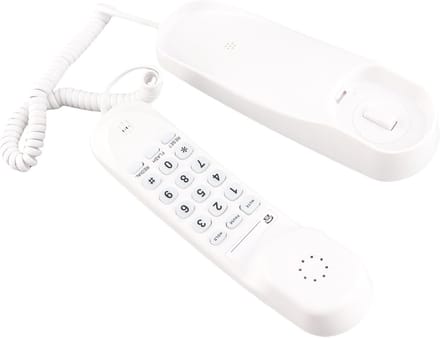 Vaste Telefoon - Huistelefoon - Kantoor Thuis - Wandmontage Mogelijk - 23cm Pakket - Wit