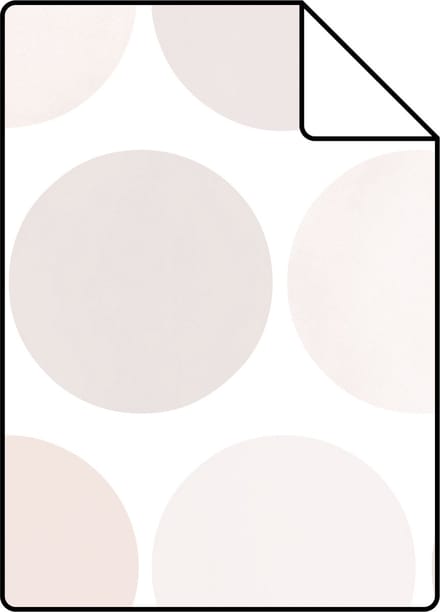 Proefstaal ESTAhome behang grote stippen licht roze - 26.5 x 21 cm - 138857-S