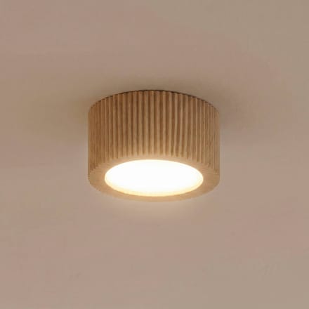 TK Lighting Plafondspot Eve, 4,5 cm hoog, GX53, hout
