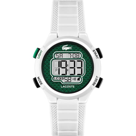 Lacoste LC2030064 LC33 Digi Kunststof Wit 34mm