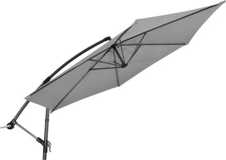 Zweefparasol Gemini - grijs - Diameter: 3m